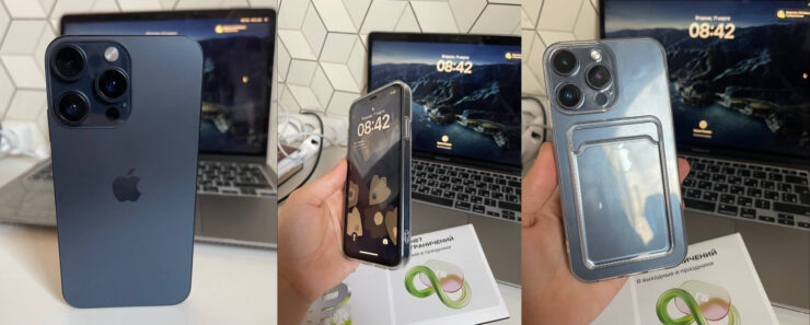 iPhone XR в корпусе iPhone 15 Pro. Рамки и вырез-челку деть никуда не получилось. Изображение: market.yandex.ru. Фото.