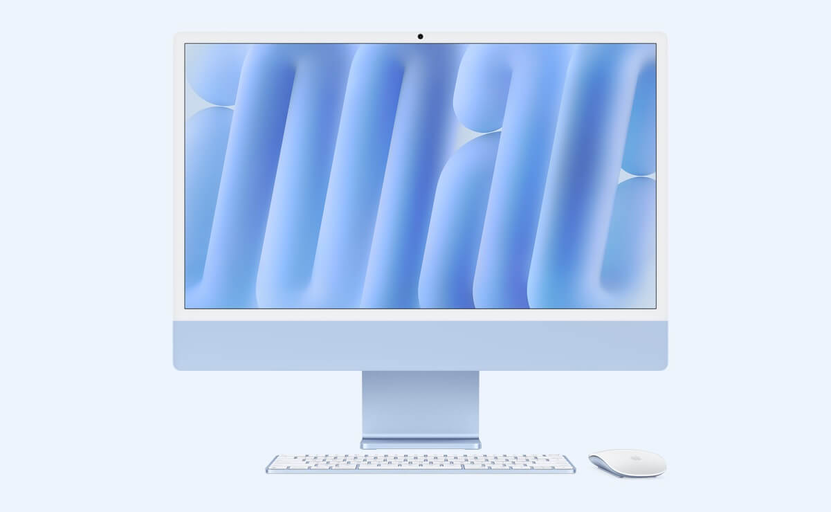 Моноблок Apple iMac. iMac — готовый компьютер, не требующий покупки дополнительных аксессуаров. Иллюстрация: Apple. Фото.