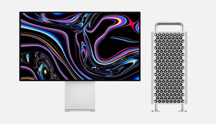 Суперкомпьютер Mac Pro. Mac Pro — очень мощный, но чрезвычайно дорогой системный блок. Иллюстрация: Apple. Суперкомпьютер Mac Pro. Mac Pro — очень мощный, но чрезвычайно дорогой системный блок. Иллюстрация: Apple. Фото.