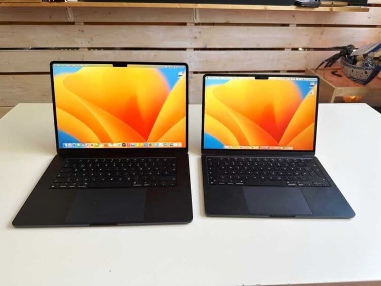 Экран в MacBook Air. Разница в размерах между версиями с экранами 13 и 15 дюймов достаточно существенная. Изображение: macworld.com. Экран в MacBook Air. Разница в размерах между версиями с экранами 13 и 15 дюймов достаточно существенная. Изображение: macworld.com. Фото.