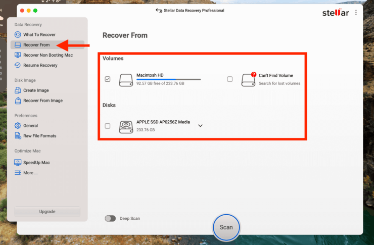 Как восстановить данные на компьютере. Выберите диск для запуска сканирования. Фото.
