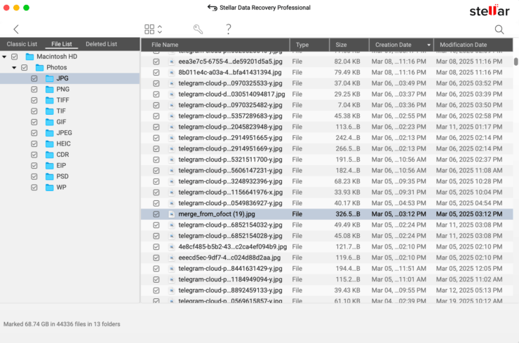 Как восстановить данные на компьютере. Все файлы будут расположены по папкам согласно расширению. Фото.