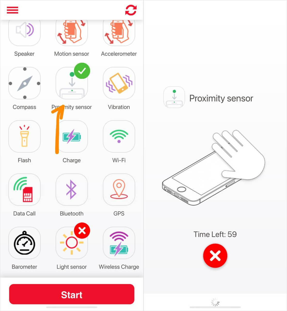 Не выключается экран iPhone при звонке. Проверка датчика приближения выполняется за несколько секунд. Не выключается экран iPhone при звонке. Проверка датчика приближения выполняется за несколько секунд. Фото.