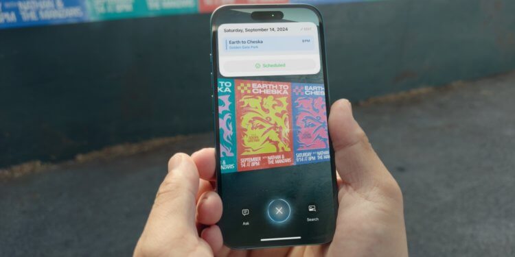 Visual Intelligence на iPhone. Создавайте записи в календаре на основе постеров и афиш. Изображение: 9to5mac.com. Visual Intelligence на iPhone. Создавайте записи в календаре на основе постеров и афиш. Изображение: 9to5mac.com. Фото.