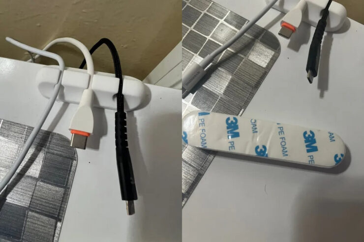 Держатель для проводов. Можно выбрать держатель с большим количеством ячеек. Фото.