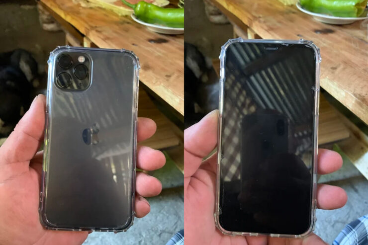 Прозрачный чехол для Айфона. Усиленные углы добавляют защиту вашему смартфону. Фото.