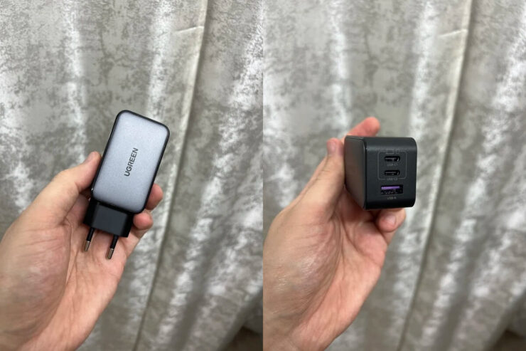 Зарядка для Айфона. Зарядка компактная и мощная. Фото.