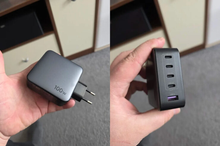 Зарядка для Айфона. Такой блок питания легко зарядит не только Айфон, но и Макбук. Фото.