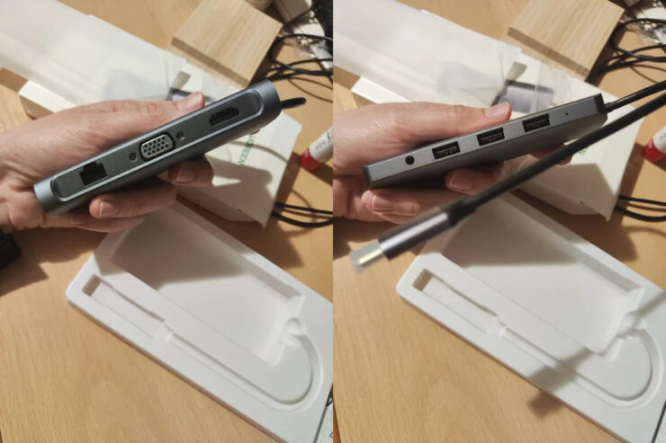 Хаб концентратор USB-C. Продавец предлагает разные хабы на выбор покупателя. Фото.