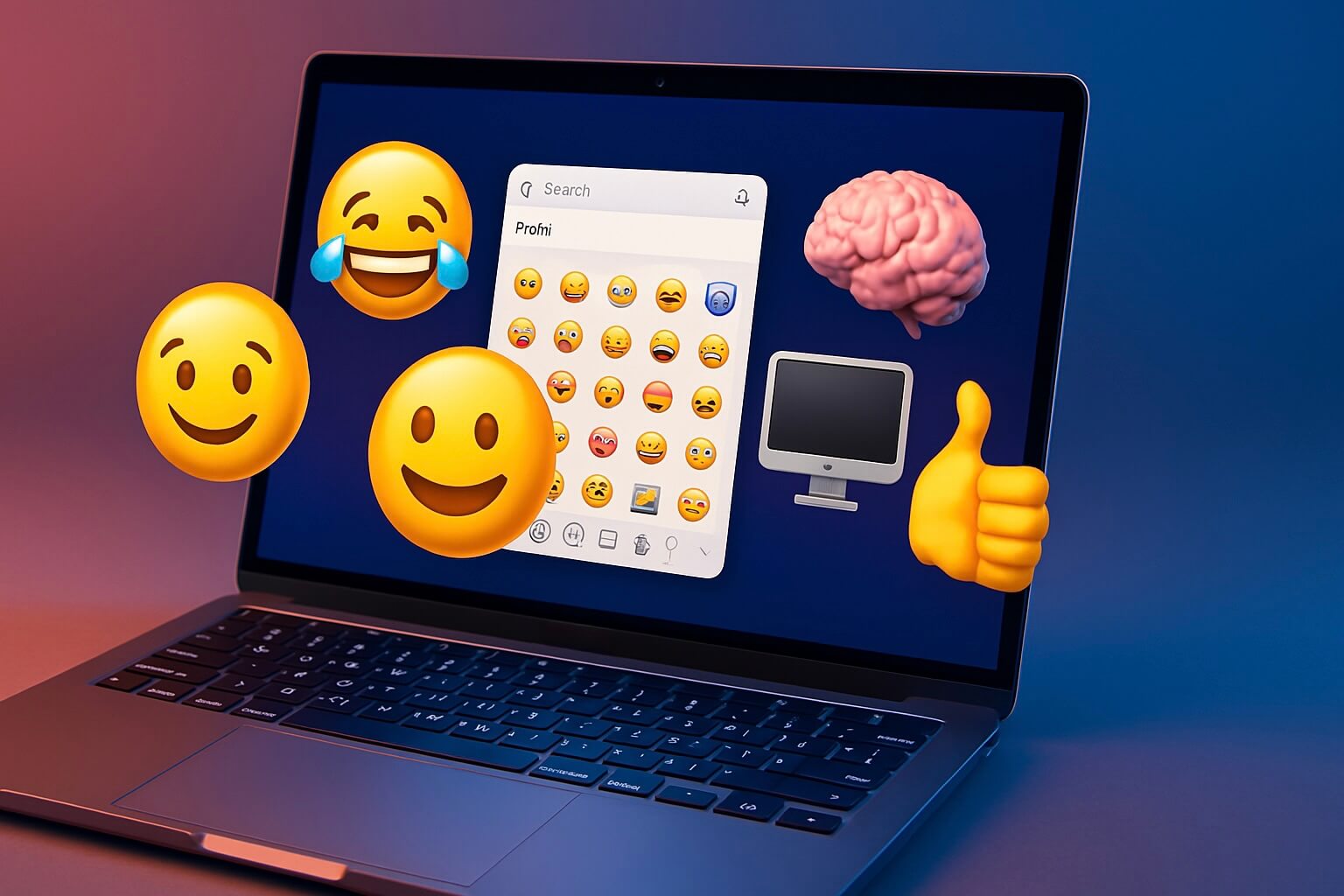 Как вызвать панель эмодзи на Mac. Горячие клавиши. Фото.