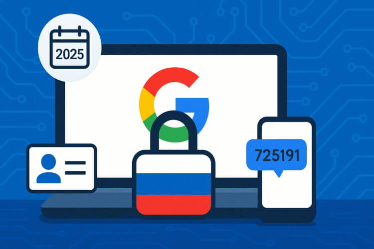 Как зарегистрировать аккаунт Google в России в 2025. Фото.