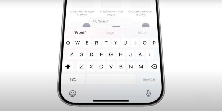Что нового будет в iOS 19. Расстояние между кнопками клавиатуры стало немного больше. Изображение: Front Page Tech. Фото.