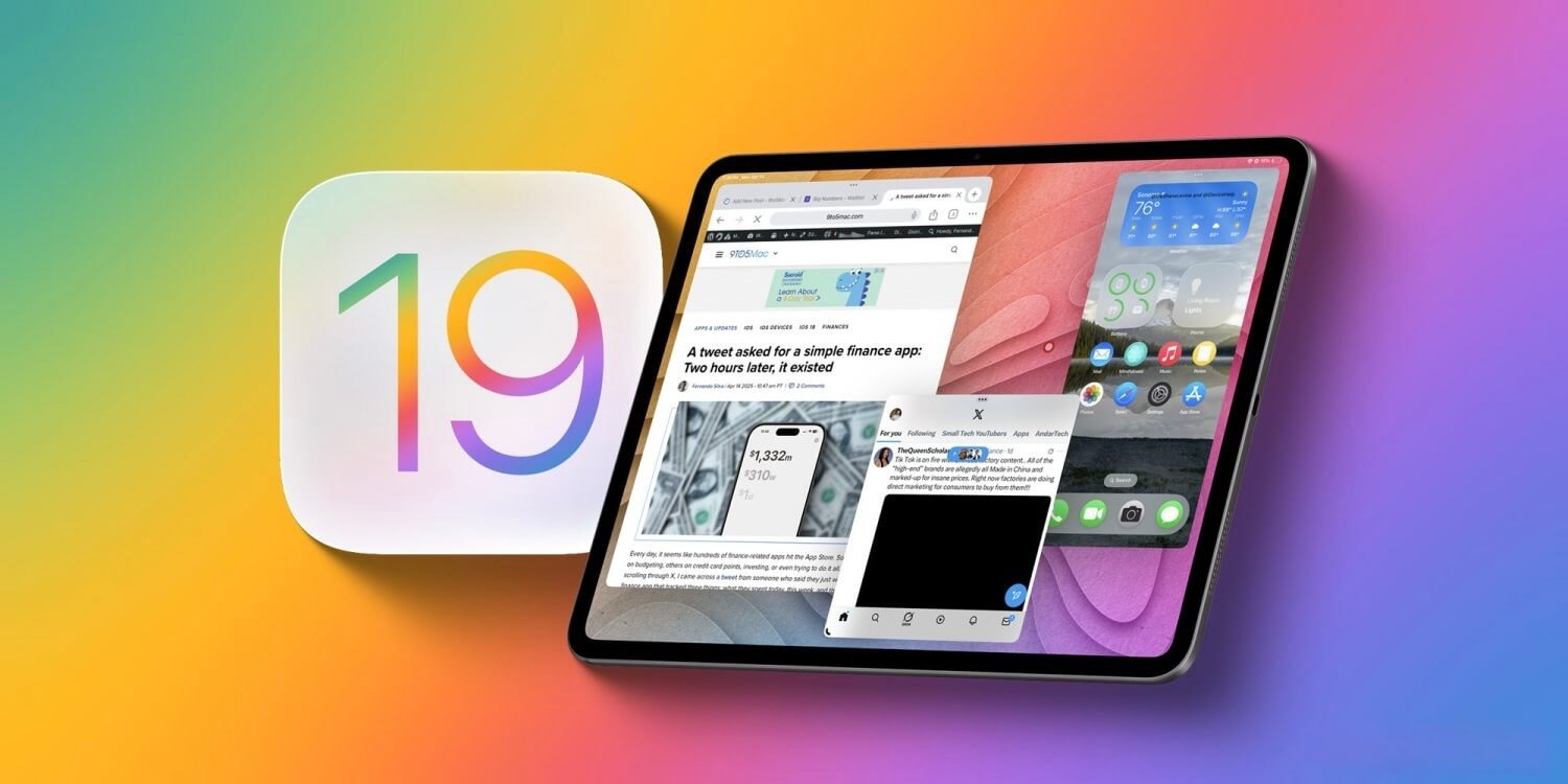 В iPadOS 19 появится строка меню из macOS и обновленный Stage Manager 2.0. Фото.