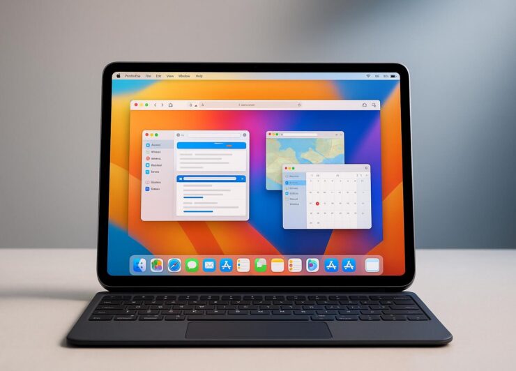 Подключаете клавиатуру и получаете практически полноценный ноутбук. Фото.