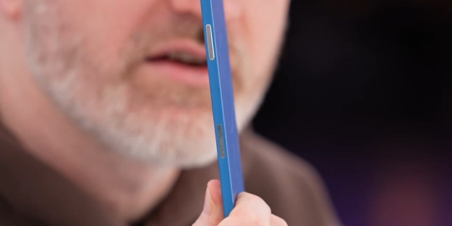 Даже по макету видно, что смартфон нереально тонкий. Изображение: 9to5mac.com. Фото.