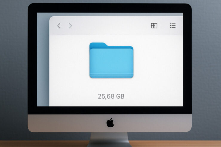 Как узнать размер папки на компьютере Apple, не заходя в нее. По умолчанию Finder не отображает размер папок. Как узнать размер папки на компьютере Apple, не заходя в нее. По умолчанию Finder не отображает размер папок. Фото.