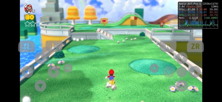 Mario на iPhone 15 Pro. Фото.