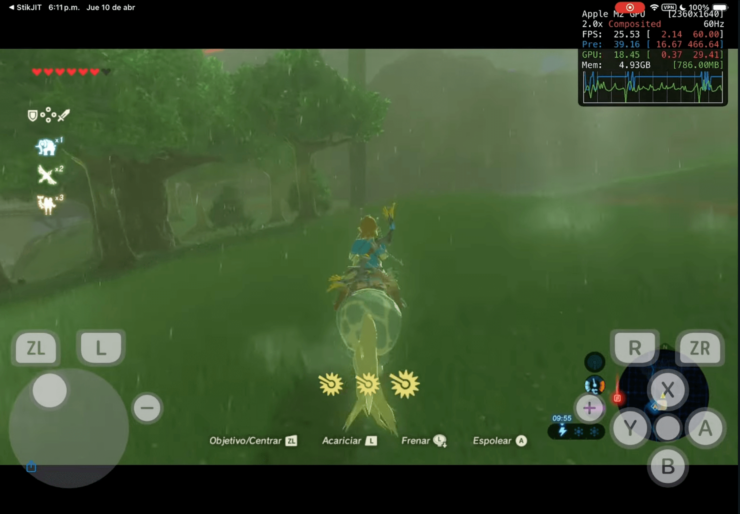 Zelda на планшете iPad. Фото.