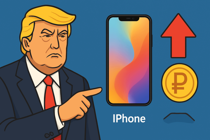 Как пошлины Трампа повлияют на цены на iPhone в России и надо ли бежать закупаться. Цены на iPhone могут вырасти. Но не в России. Как пошлины Трампа повлияют на цены на iPhone в России и надо ли бежать закупаться. Цены на iPhone могут вырасти. Но не в России. Фото.