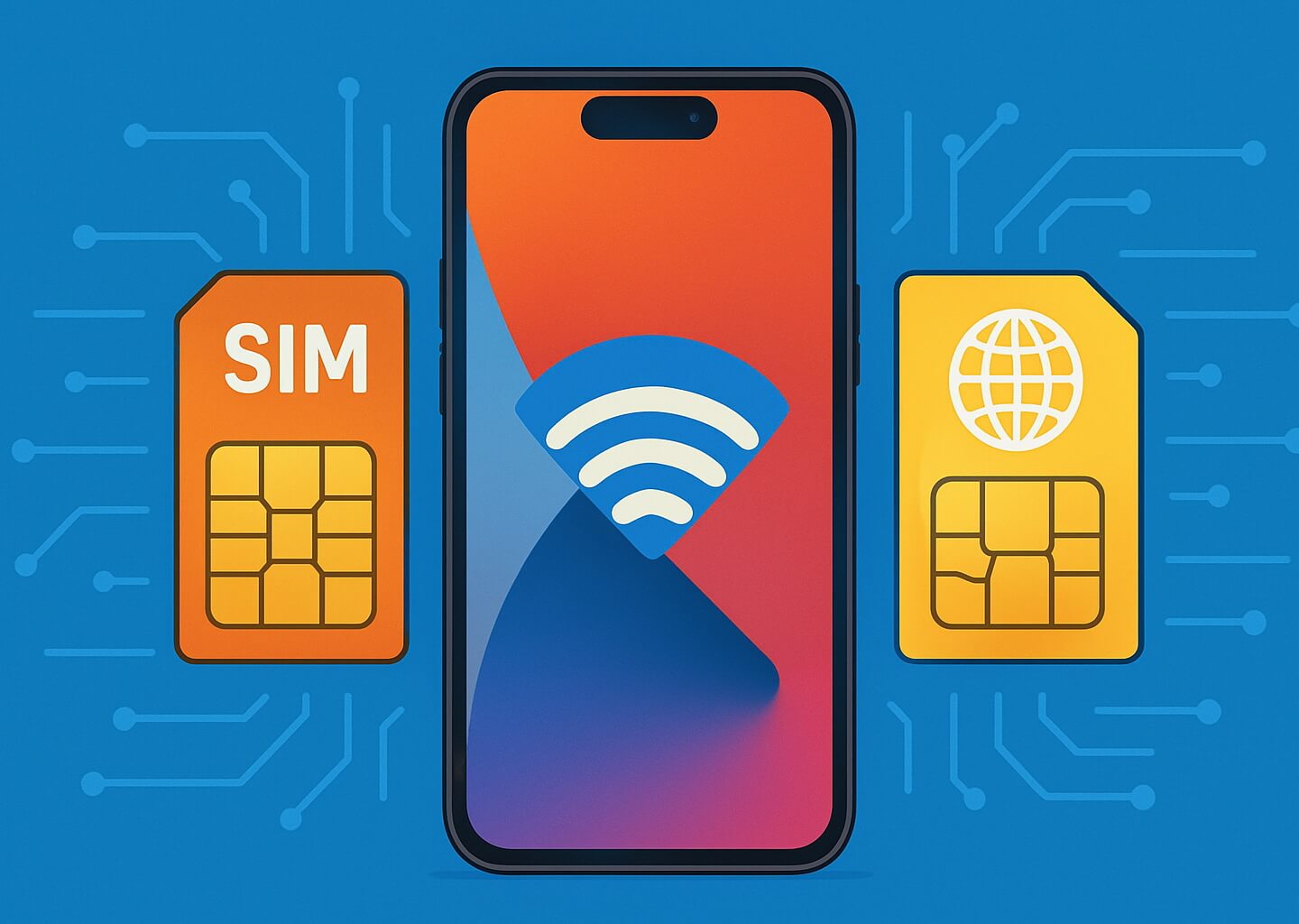 Как использовать вторую SIM-карту на iPhone только для интернета. Фото.