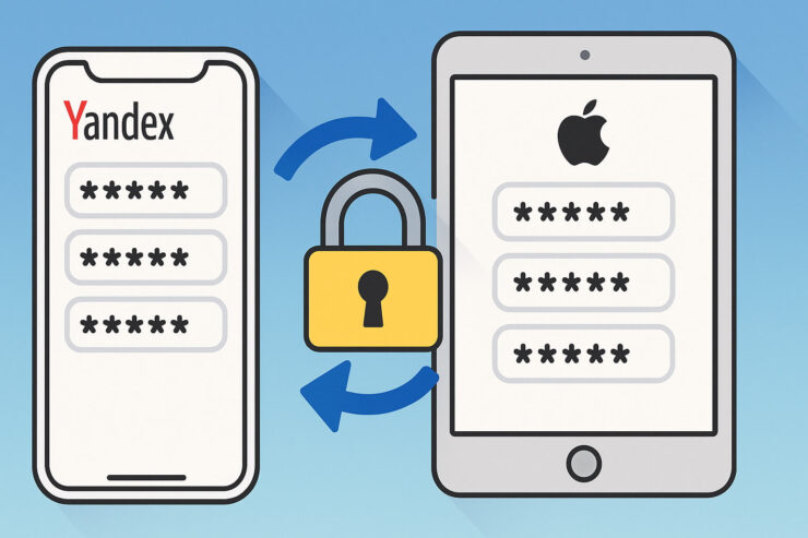 Как перенести пароли из Яндекса на iPhone, iPad или Mac и обратно. Пароли между Яндексом и Apple легко можно перемещать в любую сторону. Как перенести пароли из Яндекса на iPhone, iPad или Mac и обратно. Пароли между Яндексом и Apple легко можно перемещать в любую сторону. Фото.