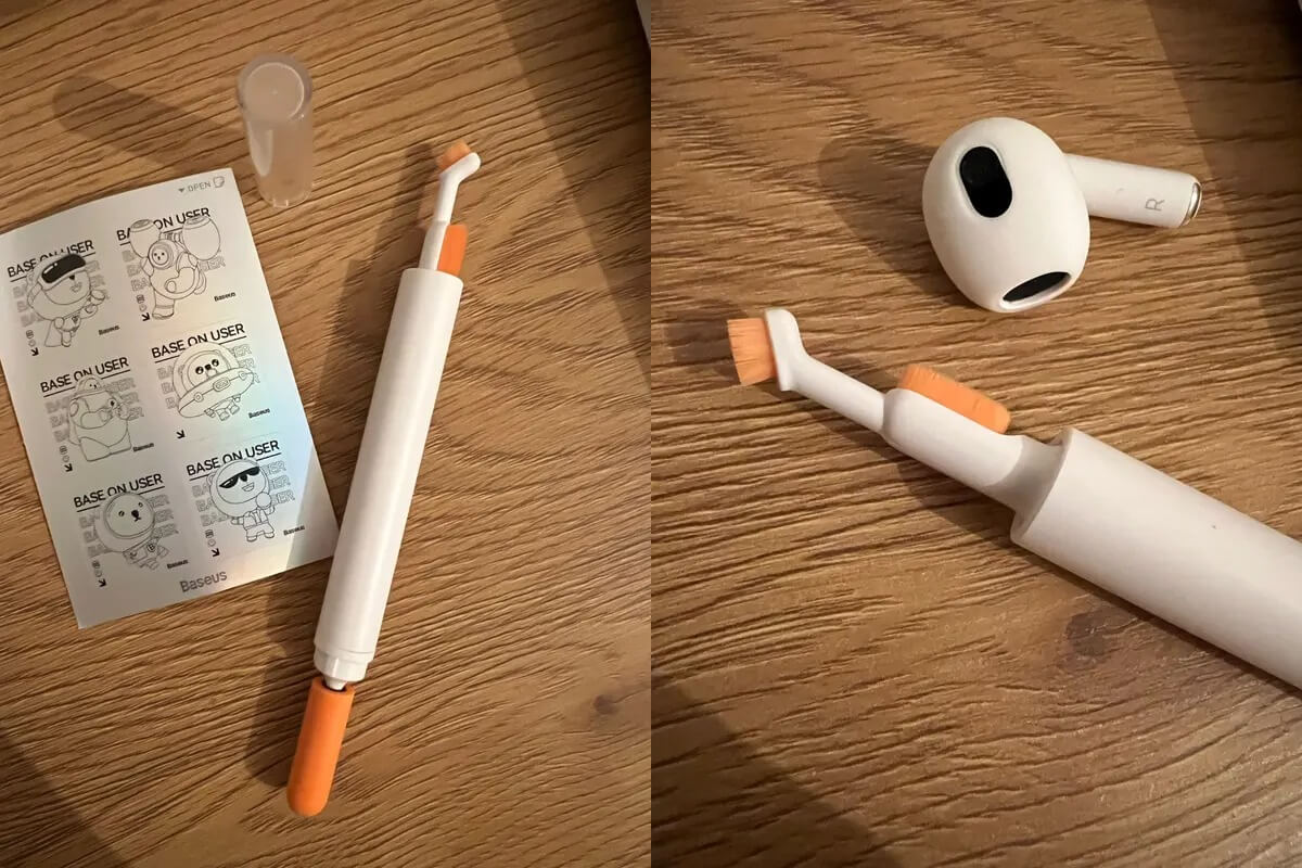 Набор для чистки AirPods. Все необходимые щетки здесь в наличии. Фото.