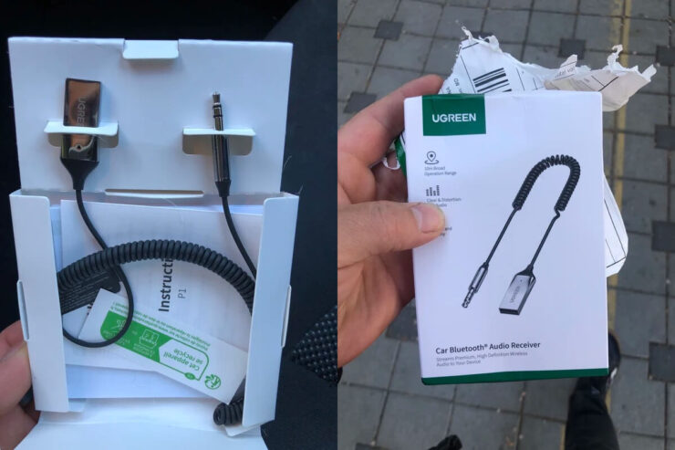 Bluetooth AUX адаптер. Небольшая штука легко добавляет Bluetooth в автомобиль. Фото.