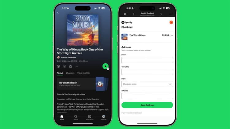 Лёд тронулся: в App Store появились первые приложения с внутренними покупками не через Apple. Spotify просто перекидывает на свой сайт, где и предлагается оплатить покупку. Изображение: macrumors.com. Лёд тронулся: в App Store появились первые приложения с внутренними покупками не через Apple. Spotify просто перекидывает на свой сайт, где и предлагается оплатить покупку. Изображение: macrumors.com. Фото.
