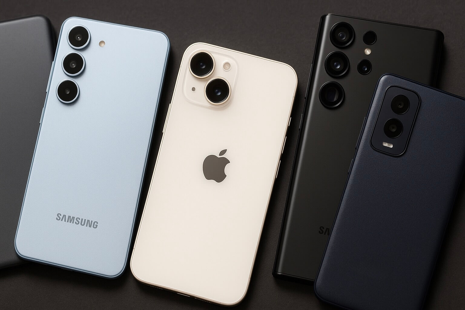 Самые популярные смартфоны 2025: Apple против Samsung и Xiaomi. Фото.