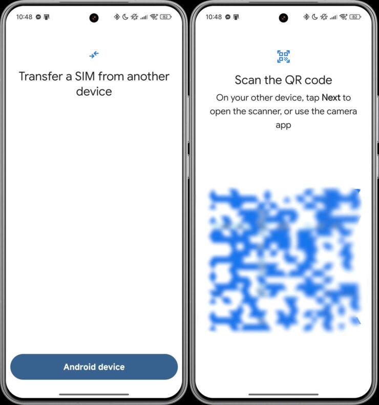 Экран переноса будет выглядеть так. Достаточно будет отсканировать айфоном QR-код на Андроиде, и процесс пойдет автоматически. Изображение: androidauthority.com. Фото.