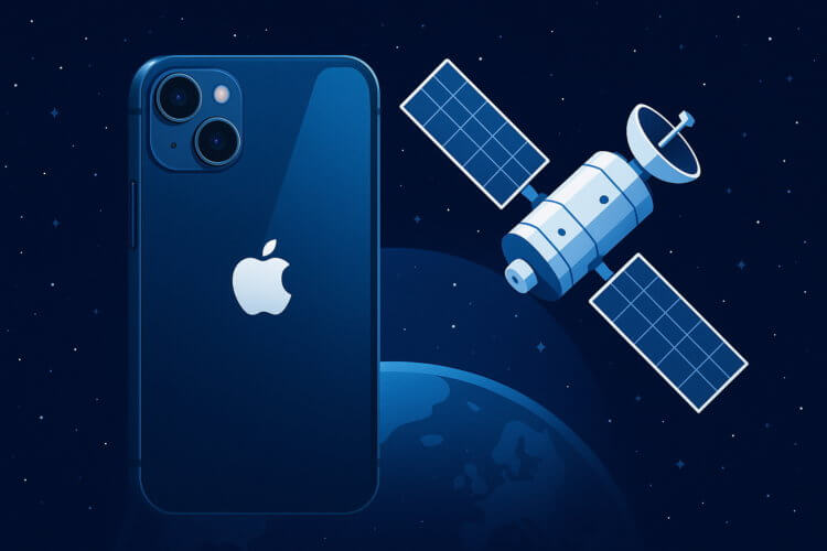 iOS 18.5 добавляет поддержку спутниковой связи в iPhone 13, но есть нюанс. iOS 18.5 добавит новую функцию во всю линейку iPhone 13, но не в России. Фото.