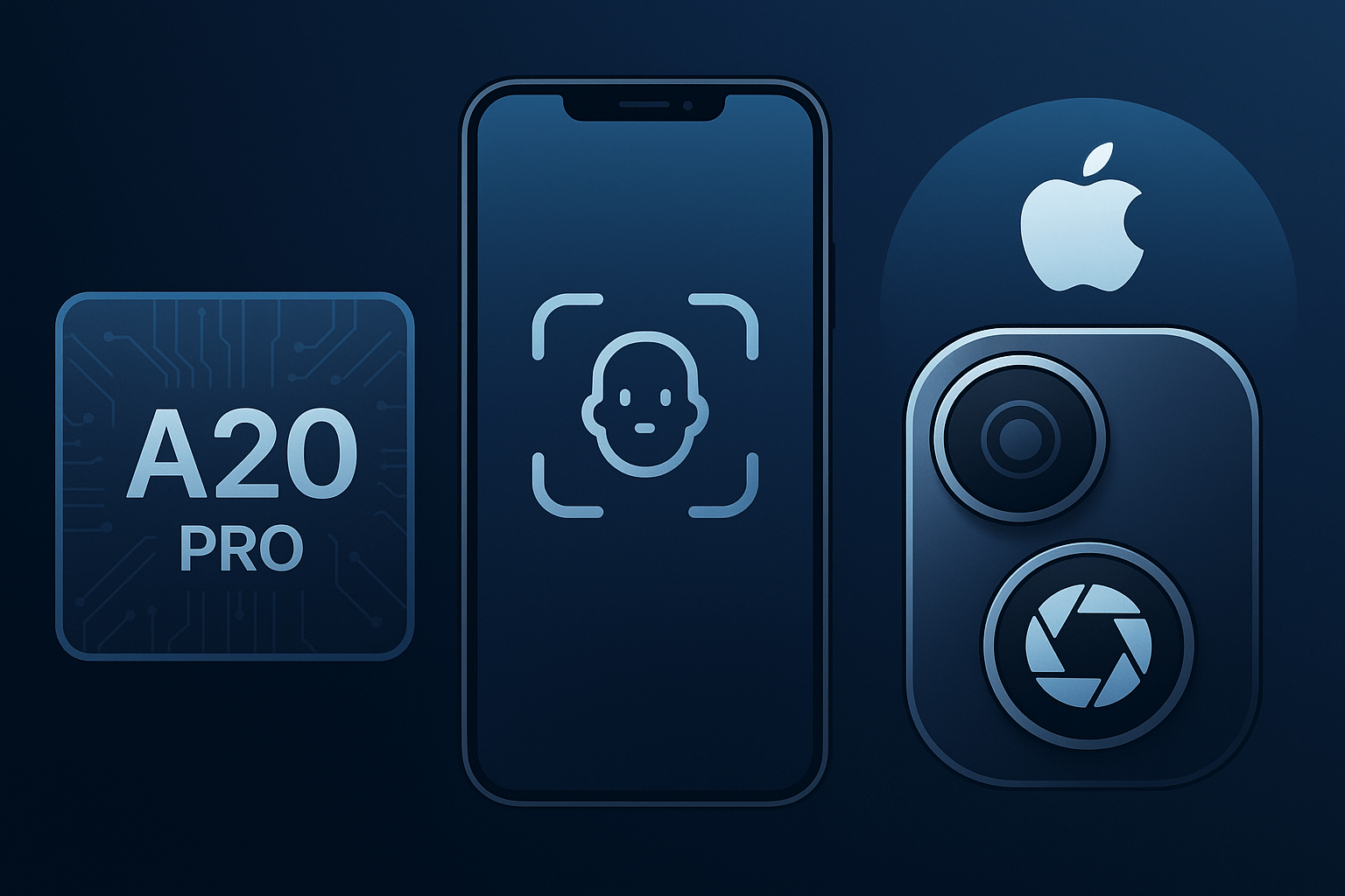 Подэкранный Face ID, переменная диафрагма и чип A20 Pro — что готовит Apple для iPhone в 2026 году. Фото.