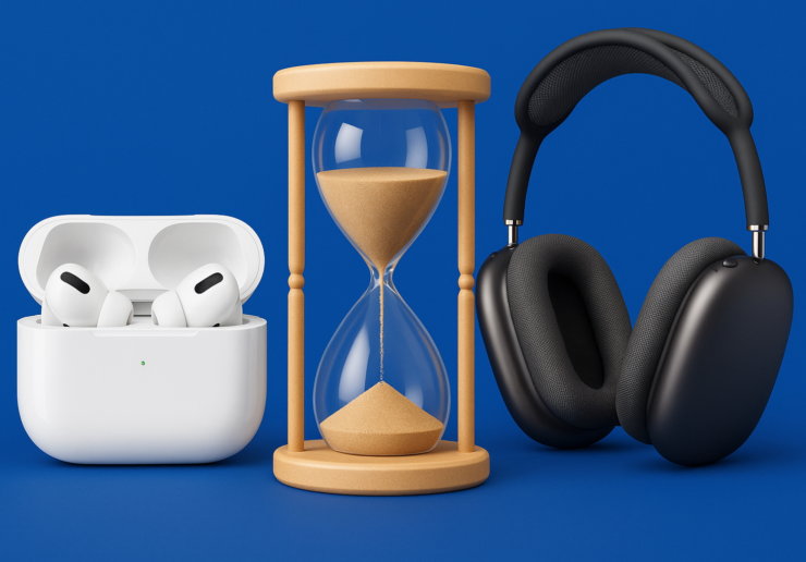 Apple отложила релиз новых AirPods Pro и AirPods Max — ждать придется до 2026 года. Новые AirPods в этом году не выйдут. Фото.