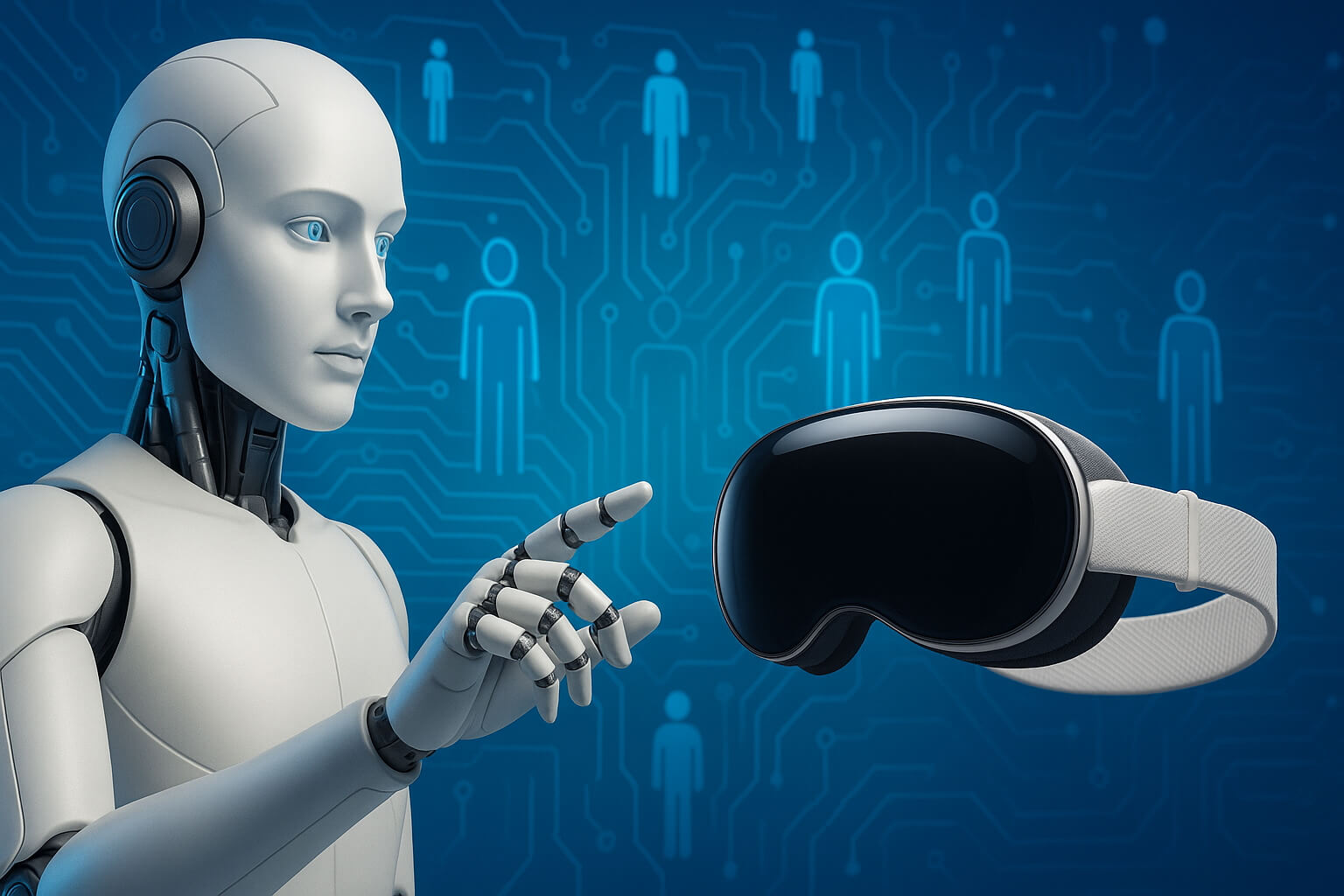 Apple обучает роботов вести себя как люди с помощью видео и гарнитуры Vision Pro. Apple обучает роботов вести себя как люди с помощью видео и гарнитуры Vision Pro. Фото.