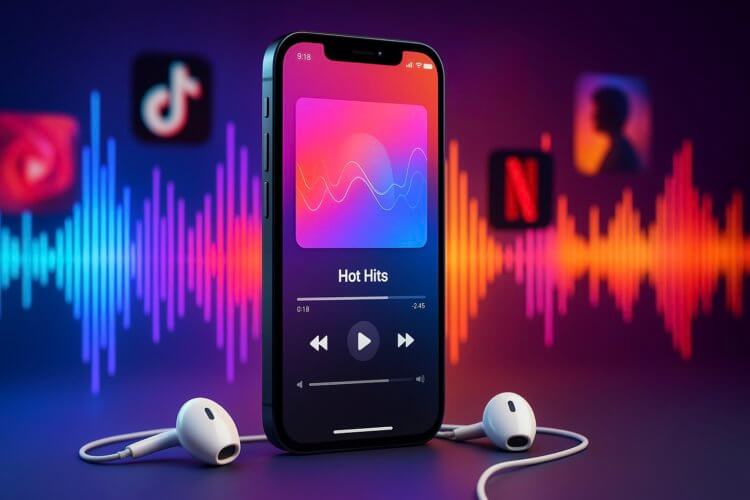 Где найти музыкальные хиты TikTok, Reels, рекламы, сериалов и прослушать их на iPhone. Самые популярные треки из социальных сетей, сериалов и рекламы теперь собраны в одном месте. Где найти музыкальные хиты TikTok, Reels, рекламы, сериалов и прослушать их на iPhone. Самые популярные треки из социальных сетей, сериалов и рекламы теперь собраны в одном месте. Фото.