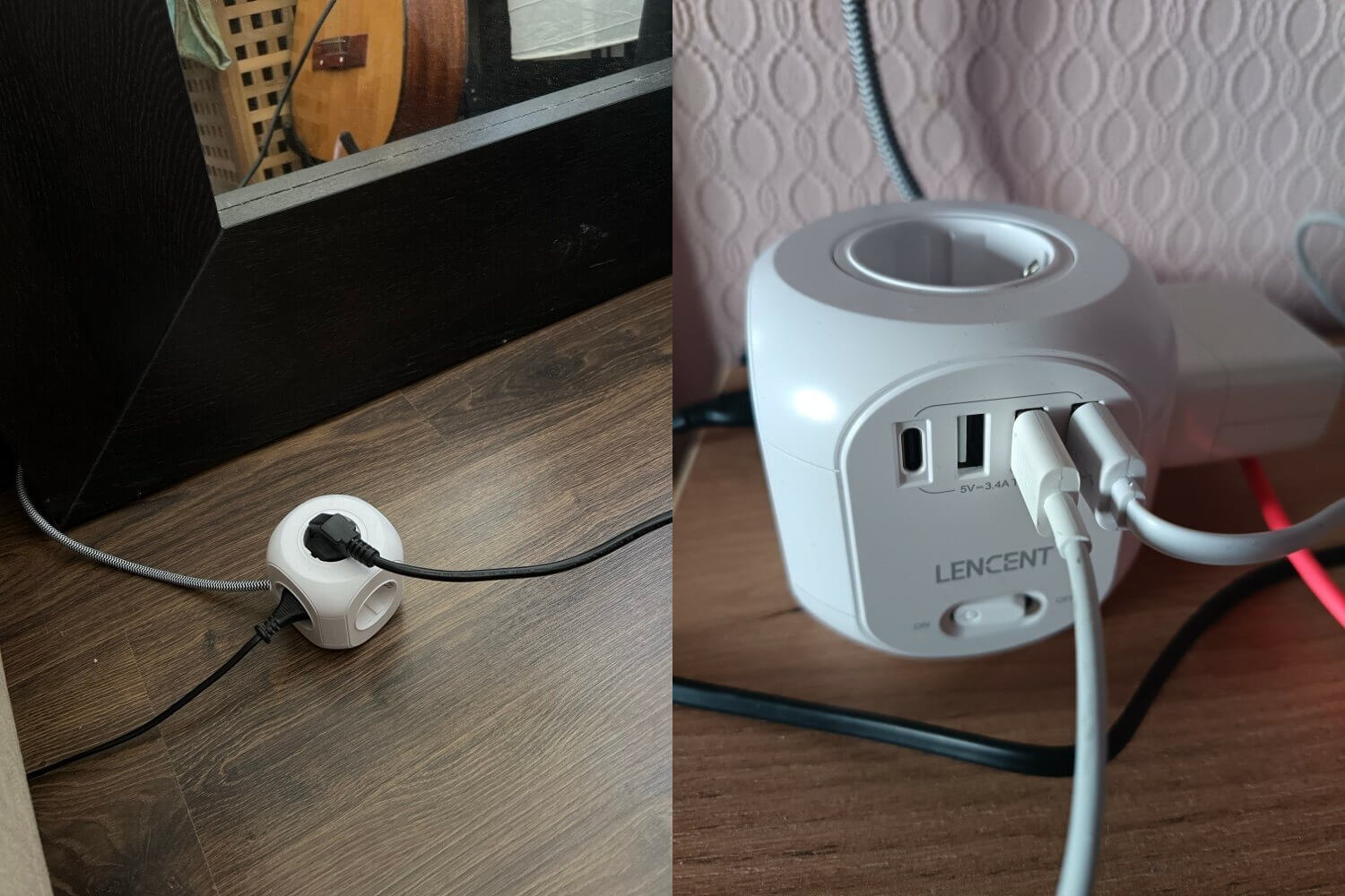 Сетевой удлинитель с USB. Получите компактный сетевой фильтр. Фото.