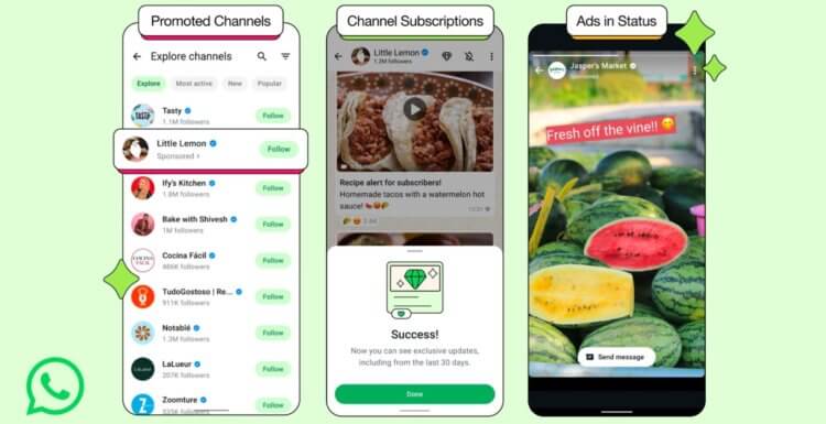 В WhatsApp появится реклама в статусах, но в России она отображаться не будет. Фото.
