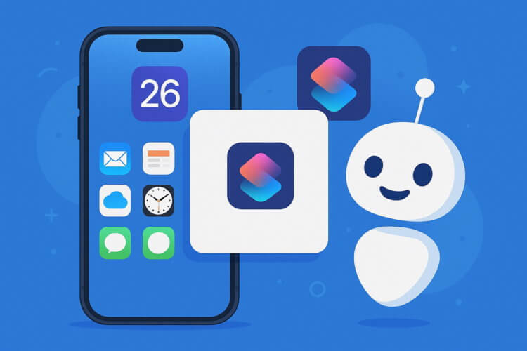 Как запустить свой ИИ чат-бот в iOS 26 с помощью приложения «Команды». Фото.