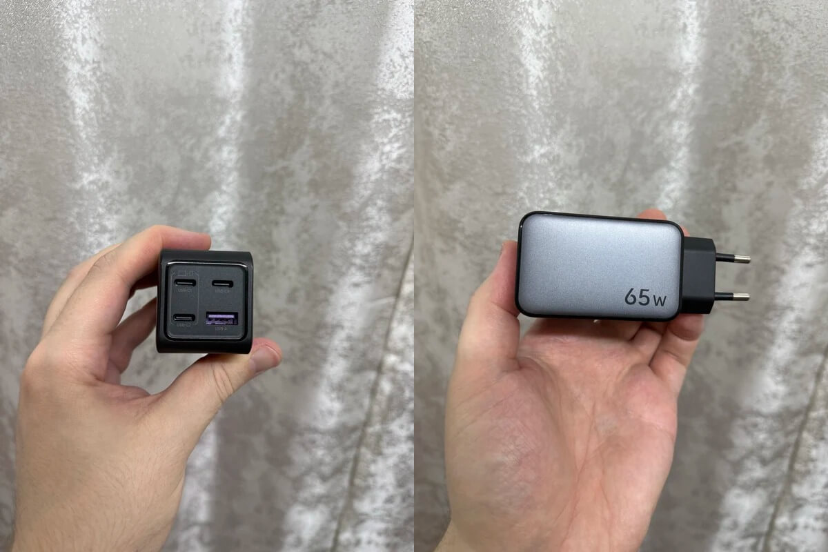 Зарядка для Айфона. Зарядка компактная, и ее легко можно взять с собой. Фото.