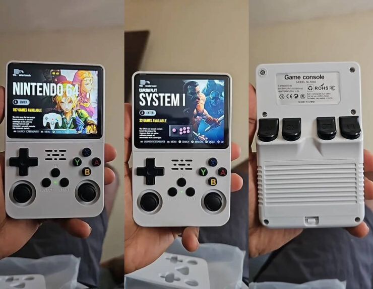 Портативная игровая консоль. Консоль позволит вам погрузиться в мир ретро-игр. Фото.