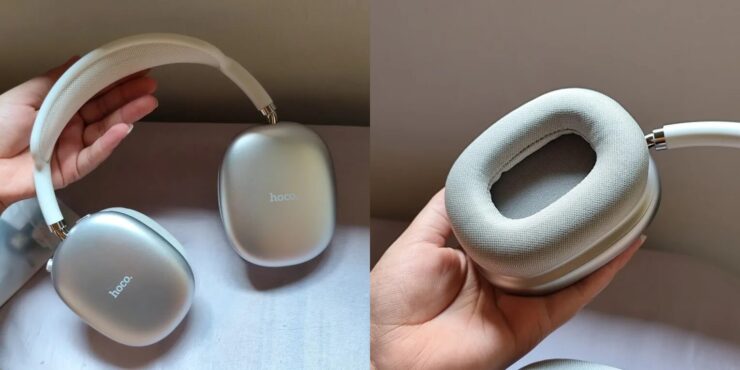 Реплика AirPods Max. Выглядят один в один как AirPods Max. Фото.