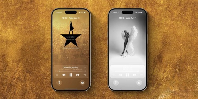 Как Apple Music меняет экран блокировки iPhone на iOS 26. Часы уменьшаются и смещаются в верхнюю часть экрана. Изображение: 9to5mac.com. Как Apple Music меняет экран блокировки iPhone на iOS 26. Часы уменьшаются и смещаются в верхнюю часть экрана. Изображение: 9to5mac.com. Фото.