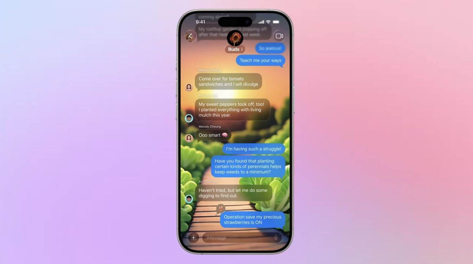 Что нового в iOS 26 Public Beta. Поставьте фон в iMessage, чтобы украсить чат. Фото: 9to5mac.com. Что нового в iOS 26 Public Beta. Поставьте фон в iMessage, чтобы украсить чат. Фото: 9to5mac.com. Фото.
