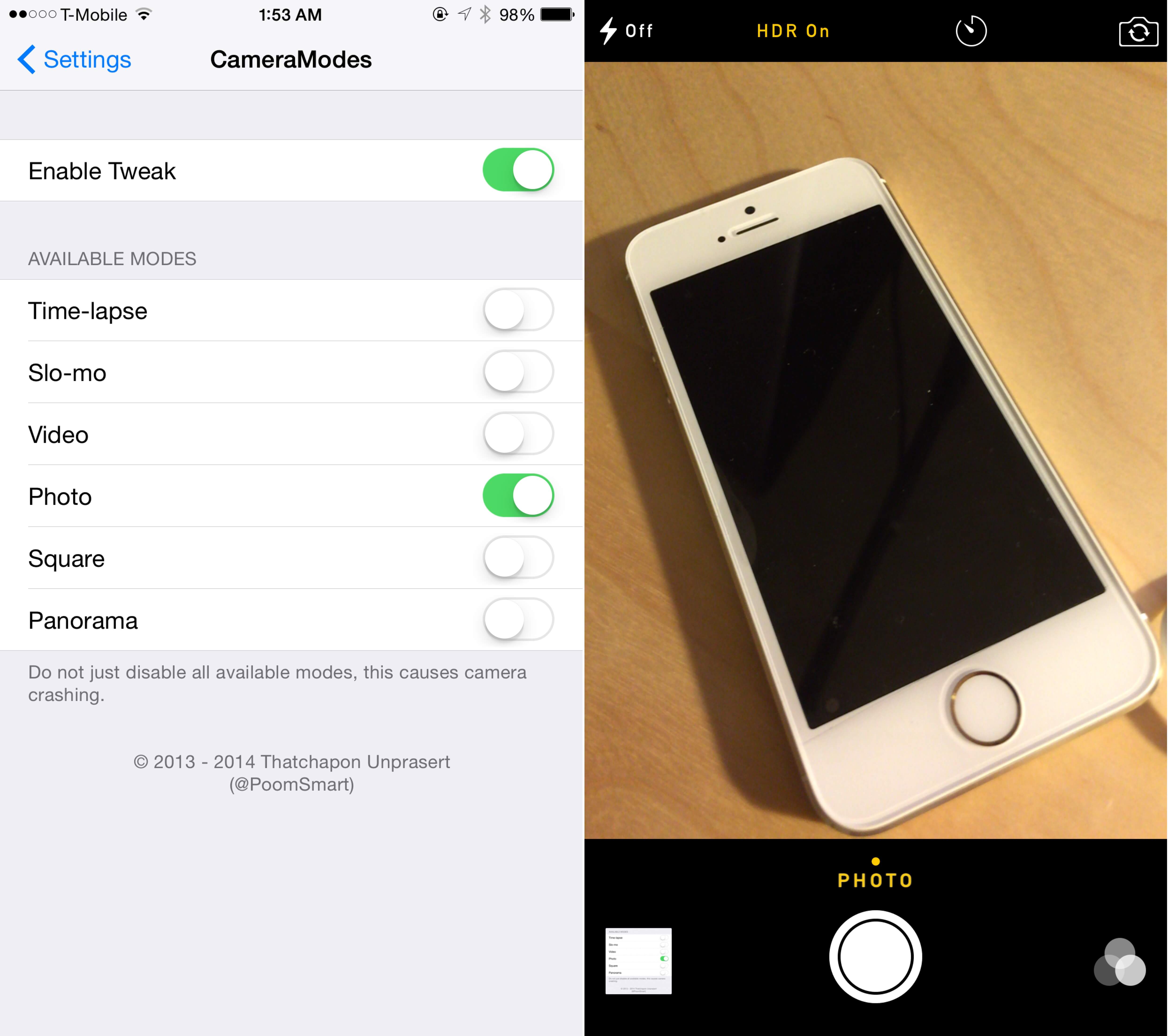 Новый дизайн iOS 26. Фанаты джейлбрейка давно придумали, как отключить ненужные функции камеры. Фото.