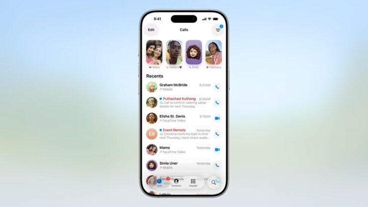 Теперь касание по одному из недавних вызовов не начнет звонок. Изображение: macworld.com. Фото.