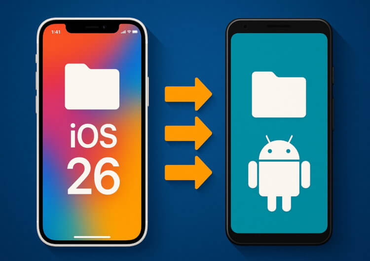 Как iOS 26 открывает новые возможности для передачи файлов между iPhone и Android. Wi-Fi Aware позволит разработчикам внедрять в приложения передачу данных между iPhone и Android как через AirDrop. Фото.