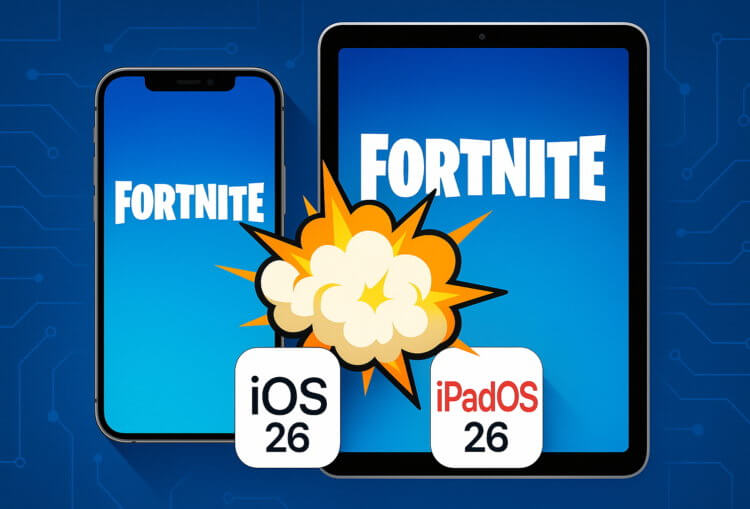 Fortnite вылетает на iPhone и iPad с iOS 26 и iPadOS 26 после обновления. Что делать? Fortnite перестал работать на iOS 26 после обновления. Fortnite вылетает на iPhone и iPad с iOS 26 и iPadOS 26 после обновления. Что делать? Fortnite перестал работать на iOS 26 после обновления. Фото.