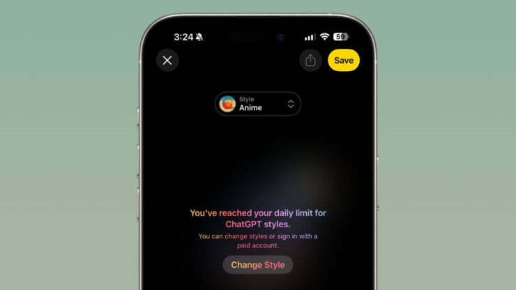 Количество бесплатных попыток при использовании ChatGPT ограничено. Изображение: macrumors.com. Фото.