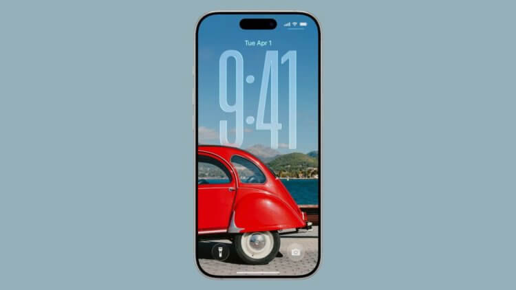 5 новых функций экрана блокировки iPhone в iOS 26. Часы можно растянуть почти на половину экрана. Изображение: macrumors.com. Фото.